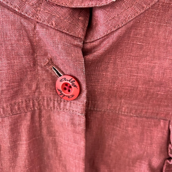 OAKLEY rosewood-colored coat zip-out fleece lining women’s size M Rare To Find. - Picture 4 of 7